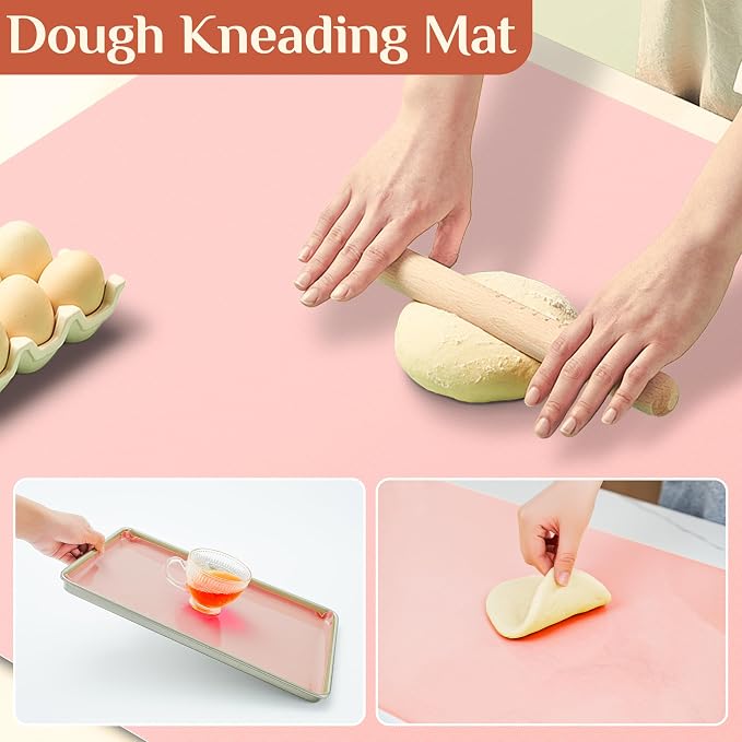 GTJ Silicone Baking Mat Roll, Reusable Baking Sheet Liners, 12 in x 6 ft | Free Cut to Size, Food-Grade, Non-Stick, Non-Slip, For Dough, Pastry, Air Fryer, Freeze Dryer, Oven Pan, Kitchen Counter