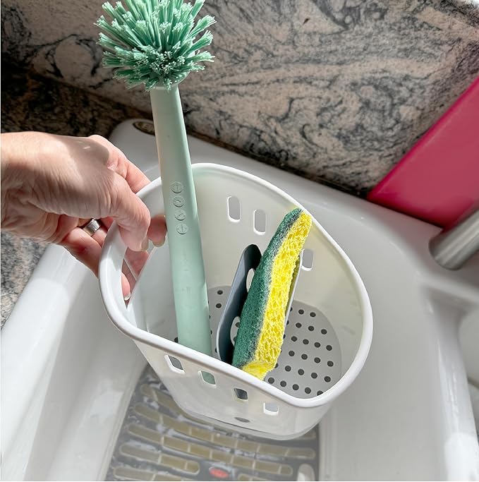 Trenton Gifts Kitchen Sink Organizer - Sink Caddy for Kitchen Organization: Sponge and Brush Holder