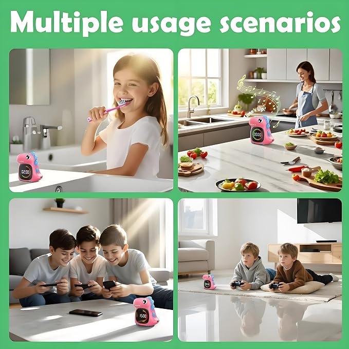 Visual Timer for Kids 99 Minute Digital Potty Training Timer for Homeschool | Dinosaur roar; Dinosaur Look; Long Battery Life