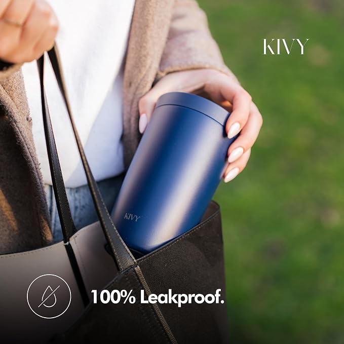 KIVY Travel Coffee Mug Tumbler [24h Cold | 6h Hot] Insulated Coffee Tumbler Stainless Steel - Leak Proof Coffee Travel Mug - 16oz Insulated cup to go for hot & cold drinks - Cups for Women & Men