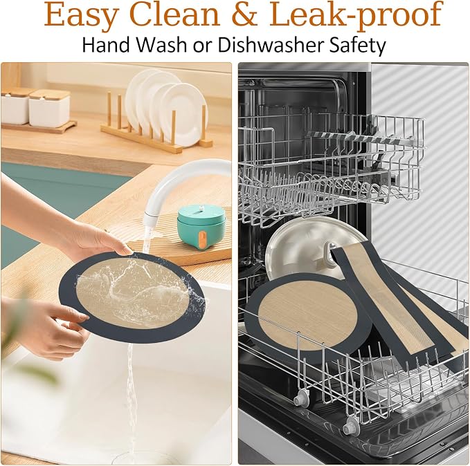 LynxLink Silicone Springform Pan Protector with Baking Mat Set for 9 inch Cheesecake Pan,Baking Pan,Cake pan - Cheesecake Water Bath Protector and Prevent Cake from Sticking to Bottom and Side