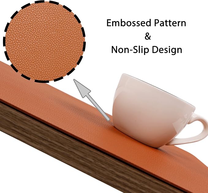 Wipeable Placemats Leather Table Mats Waterproof Heat-Resistant Easy to Clean for Dining Table Set Kitchen Table (6, Brown)