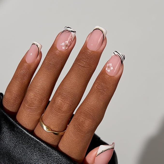 BTArtboxnails XCOATTIPS White French Tip Press On Nails, S Square, Pink | Lamp-Curable 4-Week Wear, Salon Quality Value at Home, Natural Nail Look, Easy-to-Apply for Beginners, 160ct Nail Tips Only