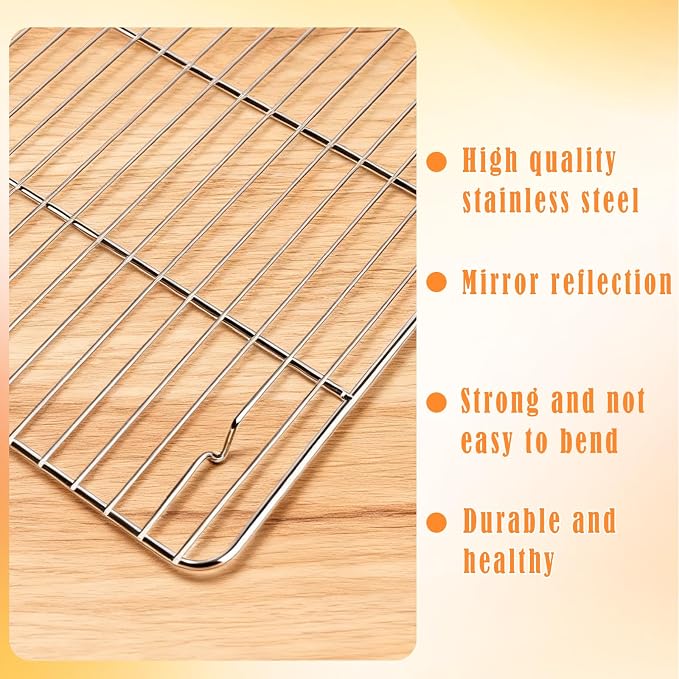 Stainless Steel Cooling & Baking Racks, Cookie Oven Rack & Bakers Rack | for Kitchen, Home Baking, Cooking, Parties, Cookie, Dishwasher Safe, Compatible with Ninja MO201
