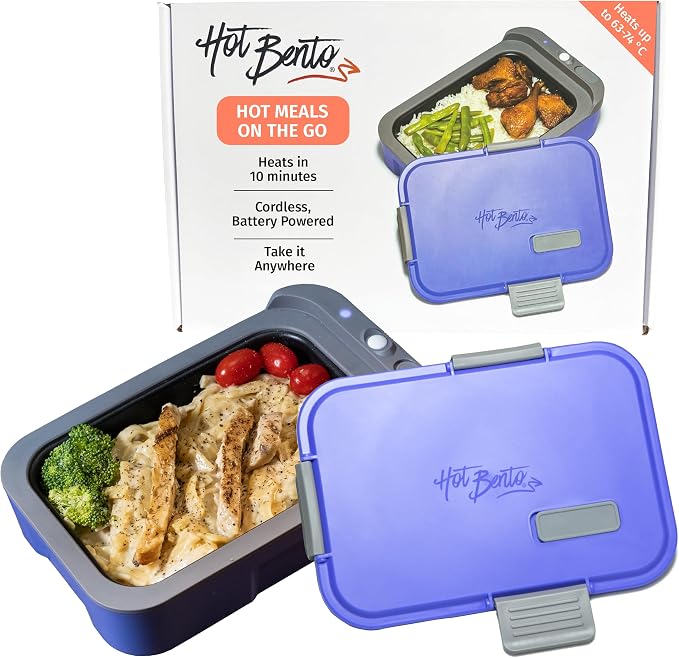 – Self Heated Lunch Box and Food Warmer – Battery Powered, Portable, Cordless, Hot Meals for Office, Travel, Jobsite, Picnics, Outdoor Recreation, Kitchen Meal Prep, Very Perri