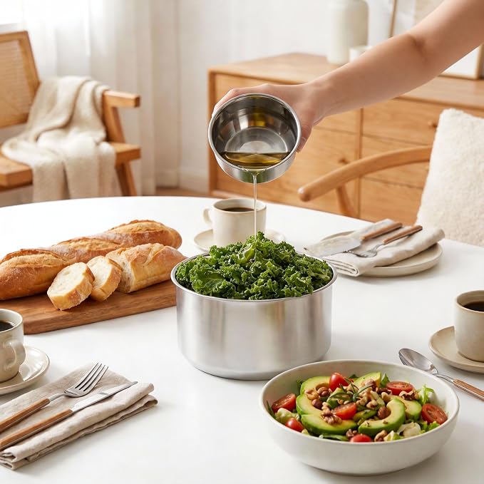 Stainless Steel Food Containers with Glass Lid, Airtight Leakproof Stainless Steel Storage Containers in set of 4, small size, Round Shape, Microwave Safe, 100% Plastic Free