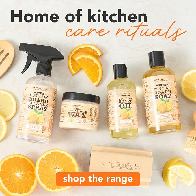 Cutting Board Oil 12 oz, Food Grade Mineral Oil added Orange Lemon Scent | Mineral Oil for Wood Cutting Boards, Butcher Blocks, Utensils, Lubricant for Knives. Soak for 2-3 Hours for Optimal Finish