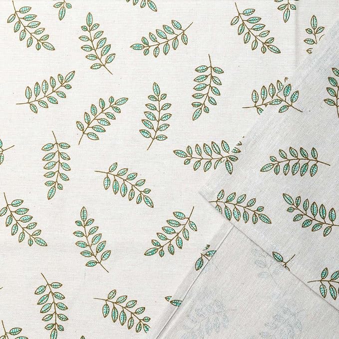 Pastoral Rectangle Tablecloth - 52 x 70 Inch Table Cloth - Washable Table Cover with Wrinkle Resistant for Restaurant, Picnic, Bistro, Indoor and Outdoor Dining, Green Leaf