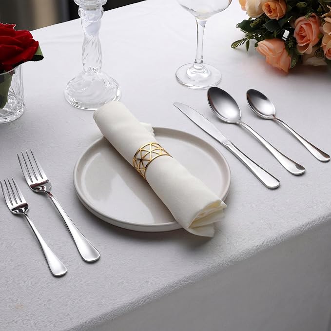 LIANYU 30 Piece Flatware Silverware Set for 6, Stainless Steel Cutlery Set | Flatware Set Eating Utensils for Home Restaurant Party, Mirror Finished, Dishwasher Safe
