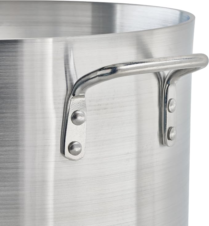 Winco 20 qt Elemental Aluminum Sauce Pot | Great for Sauces, Soups, Stocks and Batch Cooking
