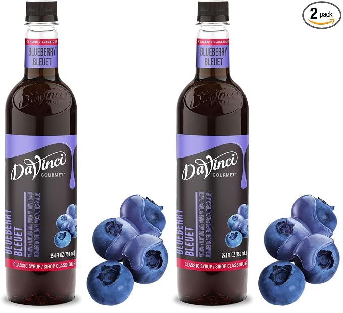 DaVinci Gourmet Classic Blueberry Syrup, 25.4 Fl Oz (Pack of 2)