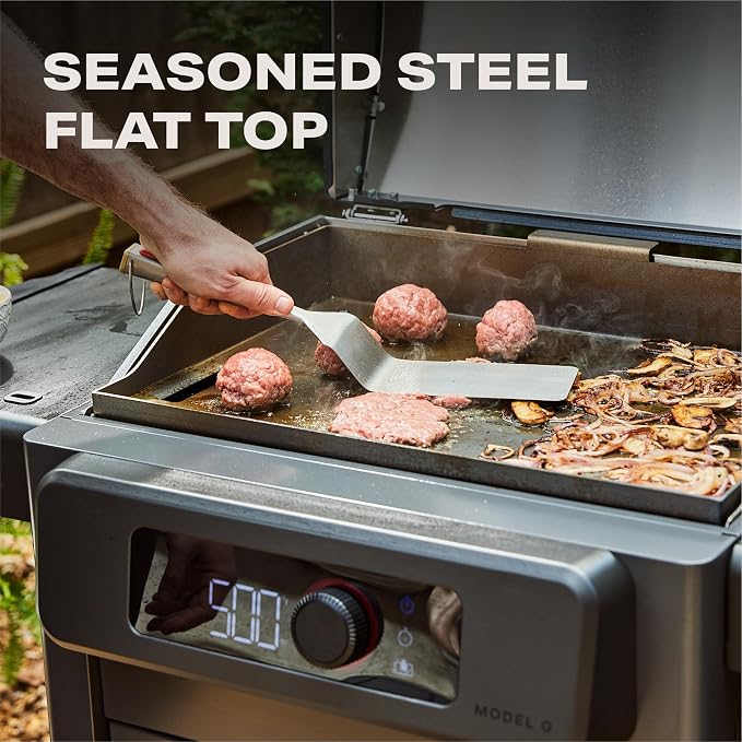 Current® Model G Smart Electric Griddle, Flat Top, Slate | Apartment-Friendly and Weather-Resistant; App-Connected Control from 200°F to 600°F for BBQs, Searing and Roasting.