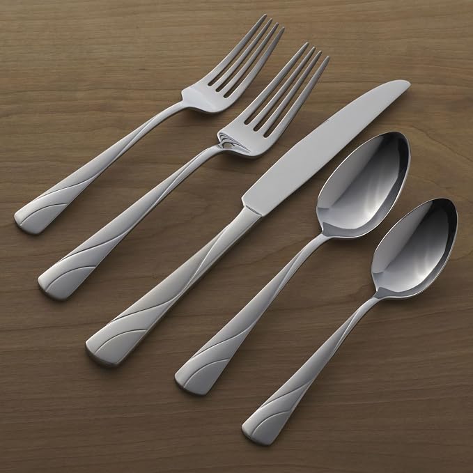 Oneida River 20 Piece Everyday Flatware Set, Service for 4, 18/0 Stainless Steel