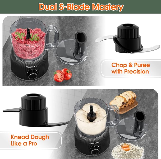 Food Processor and Blender Combo, 88 oz Food Chopper, 800W | 70 oz Glass Jar Blender, for Meat, Vegetable and Dough, with 2 Speeds and Pulse for Smoothie, Nutrient Extractions, and More