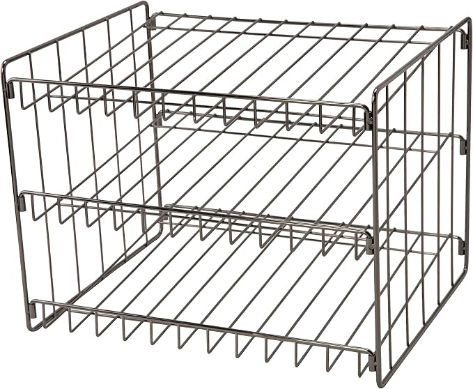 Kitchen Details 3 Tier Can Organizer | Canned Food Storage Rack | Kitchen Cabinet and Pantry Organization | Holds 36 Cans | Space Saving | Onyx, 14.5 x 11.5 x 11 inches (Pack of 12)