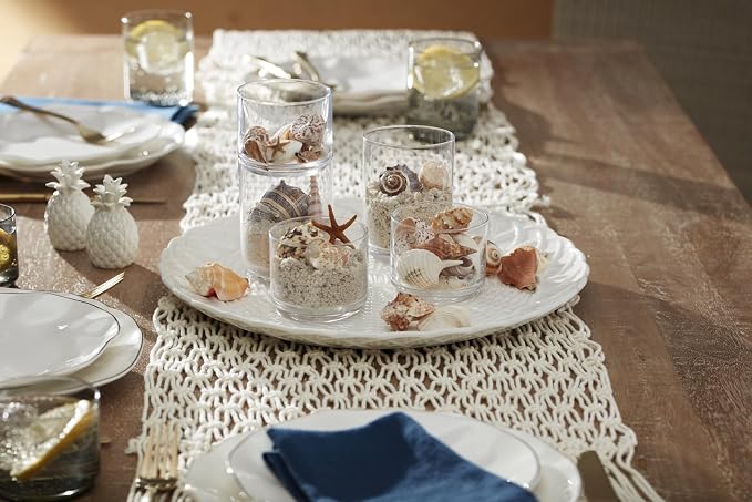 Lenox Tuscany Classics Stackable Highball Glasses, Set of 6 | dishwasher safe | 2.5 inch height | stackable design | 9oz, gift for women, drinking glasses cups, glassware