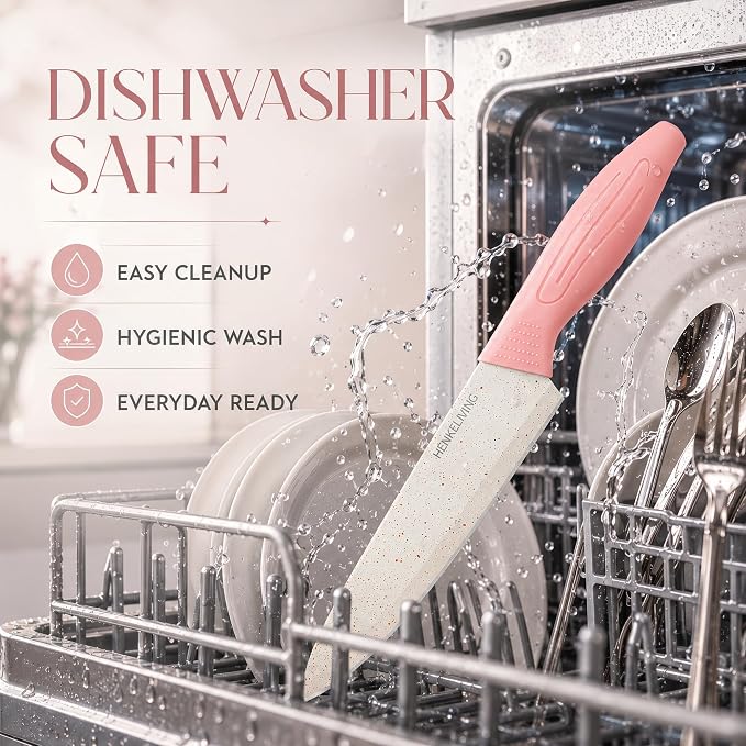 Knife Set with Built-in Sharpener Block, Dishwasher Safe | 14-Piece, High-carbon stainless steel blades, Ultra-sharp edges, Ergonomic non-slip handles, Great gift