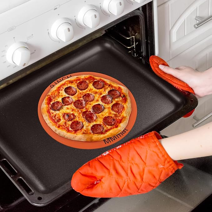 Best German Silicone Baking Mats - 12 inch | Set of 2 Round Non-Stick Reusable Air Fryer Linner, Non Slip, BPA Free, PFOA Free, Non-toxic, Dishwasher Safe