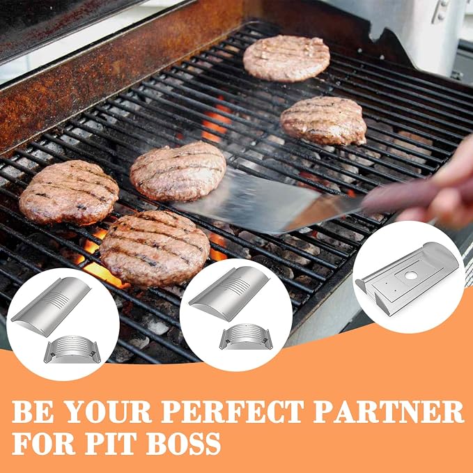 Flame Broiler Kit for Pit Boss Pellet Grills in PB1100, PB1000, PB1150 Series, Flame Broiler Slide Cover and Bottom Replacement Parts for Pit Boss PB1100PS1 Grill Replacement Parts