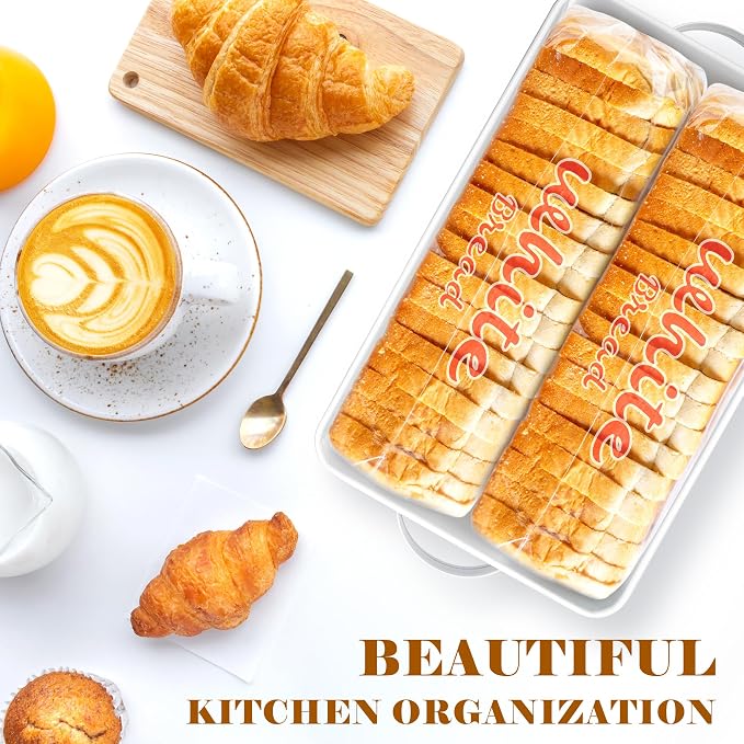 Jolitac Farmhouse Style Bread Box for Kitchen Countertop - Space-Saving Bread Storage Container with Wood Lid | Rustic Vintage Organizer for Small Kitchens & Countertop Gift (12.2”L x7.5”W x8”H)