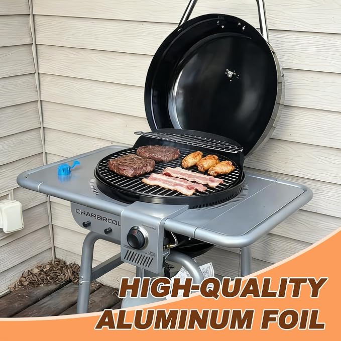 Drip Pan Liners Replacement Parts for Charbroil Bistro Pro 25302146 25302161 25302145 Electric Grill Parts, Aluminum Disposable Foil Grease Tray for Charbroil Bistro Pro Gas Grills, 10 Packs