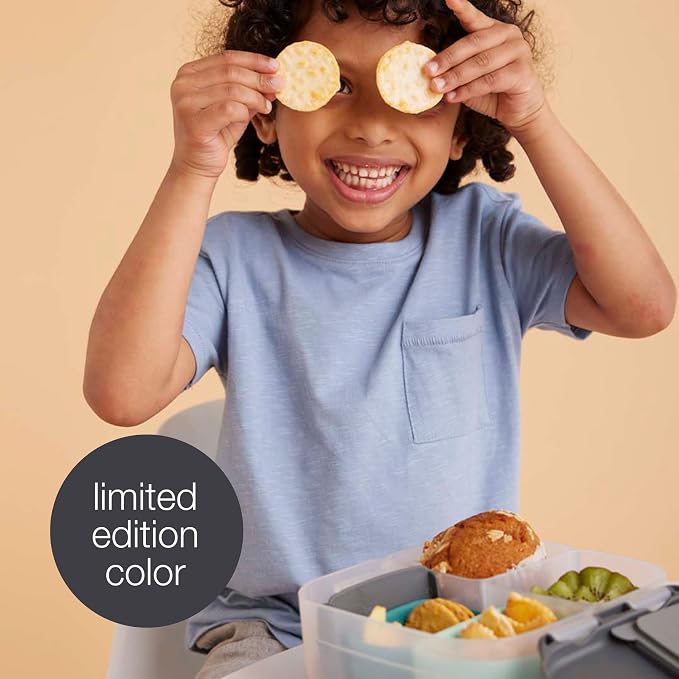 b.box Mini Lunch Box, Snack Containers for Kids, Lunch Box Kids, 4.25 Cup | Bento Box for Kids, Sanck Box, Lunch Containers, Leak Proof, Dishwasher Safe, BPA Free, PFAS Free, Ages 3+ — Graphite