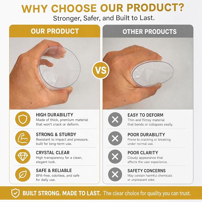 12oz Ribbed Stemless Wine Glasses, Set of 40 - BPA-Free Unbreakable Clear PET Tumblers, Textured Plastic Wine Cups for Parties, Weddings, Picnics & Outdoor Use