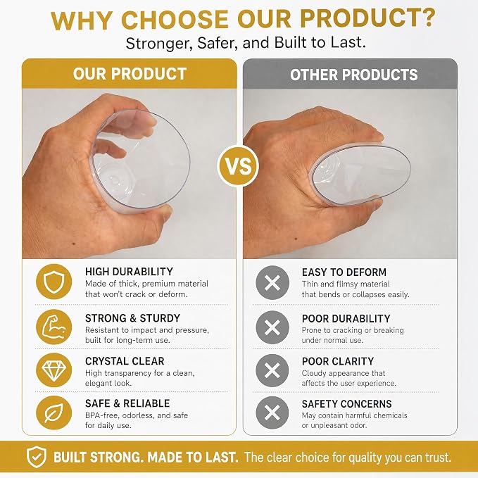 12oz Ribbed Stemless Wine Glasses, Set of 40 - BPA-Free Unbreakable Clear PET Tumblers, Textured Plastic Wine Cups for Parties, Weddings, Picnics & Outdoor Use