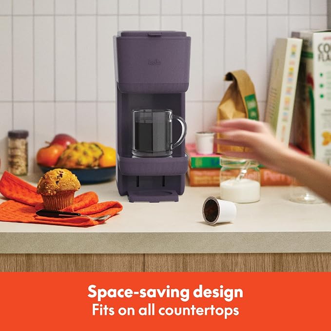 bella K Cup Coffee Maker w/ Water Tank, Plum