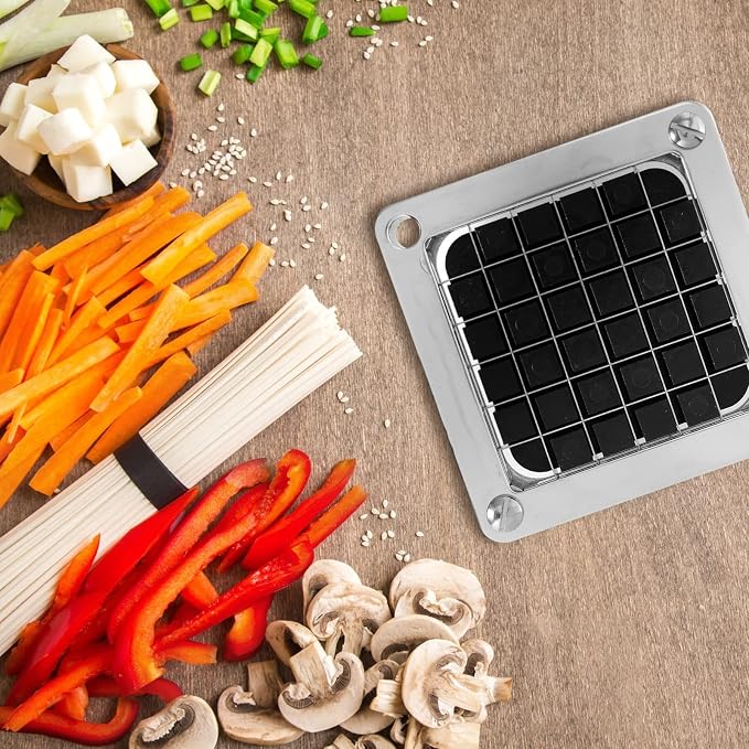 1/2" Replacement Blade for Commercial Vegetable Chopper Dicer | 420 Stainless steel blade, sharp uniform 1/2" dicing, wide chopper compatibility, for fries, onions, tomatoes, cucumbers