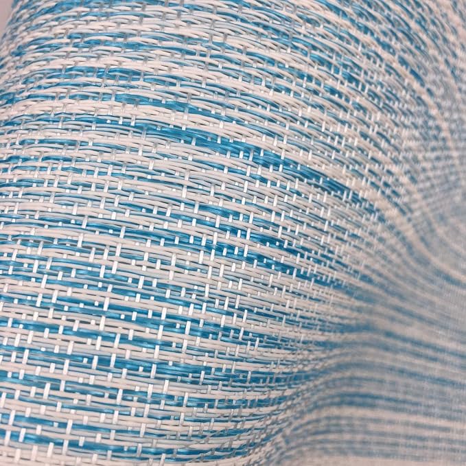 WAZAIGUR Placemats Set of 8, Woven Vinyl Table Placemats, Blue with White | Placemat, Blending Color Durable Washable Place Mats Indoor Outdoor Heat-Resistant Anti-Skid Kitchen Dining Table Mats