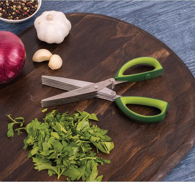5-Blade Herb Scissors and Kitchen Shears, Cat Cora Approved, Stainless Steel Blades