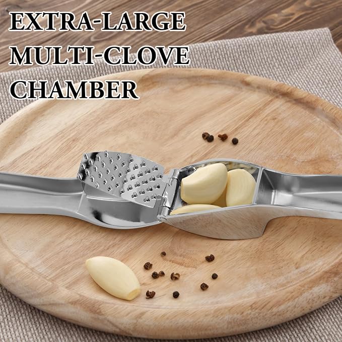 Garlic Press Crusher Mincer, Heavy Duty Kitchen Tool, Dishwasher Safe