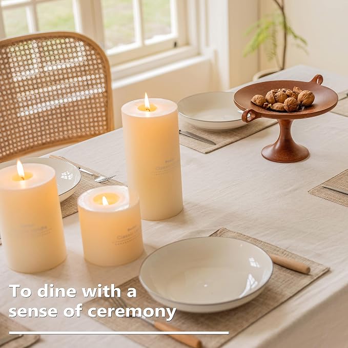 Home Brilliant Linen Place Mats Set of 4 Heat Resistant Dining Table Place Mats Cloth Placemats Kitchen Table Mats Placemat, Burlap
