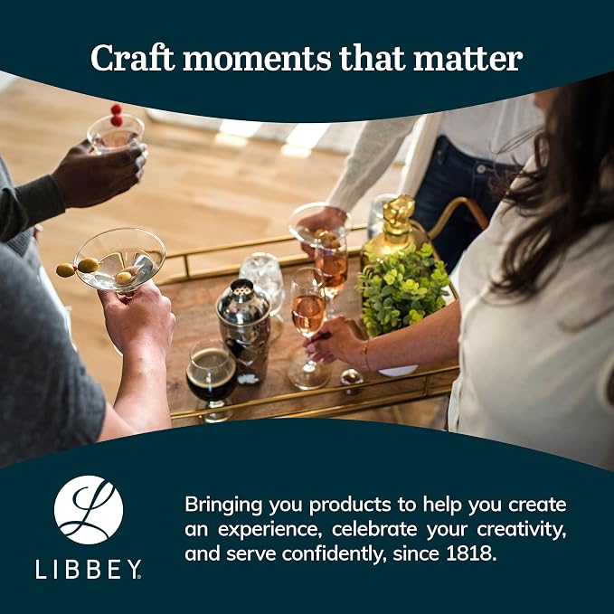 Libbey 14 Oz Perception Banquet Goblet Glasses, Elegant Iced Tea Stemware Glasses, Versatile Goblets Glassware Set of 12 for Cocktails, Wines and More