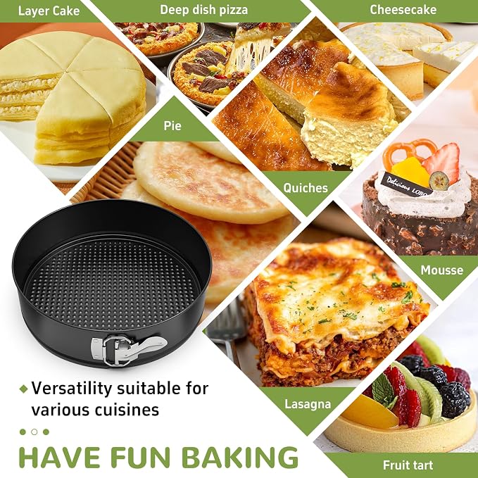 ZeroPone 10 Inch Springform Pan with Removable Bottom | Non-stick Cheesecake Pan with Removable Bottom Small Cake Mold withstands up to 450°F