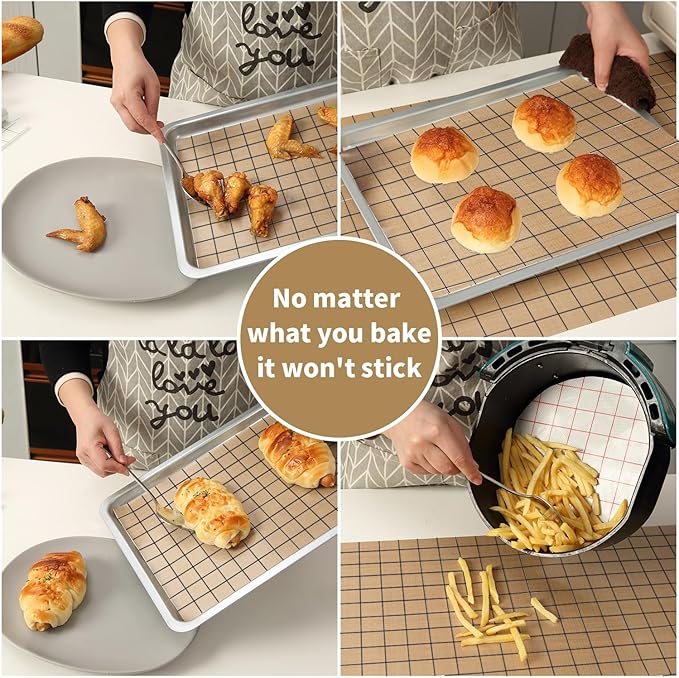 Silicone Baking Mat Roll 12IN*8FT Free Cutting, Non-Slip Pastry Mat, Non-Stick Reusable Air Fryer Liner, Oven Liners, Counter Mat, Freeze Dryer Mat, Easily Cut to Size Fit All Ovens Pans Tins Dishes