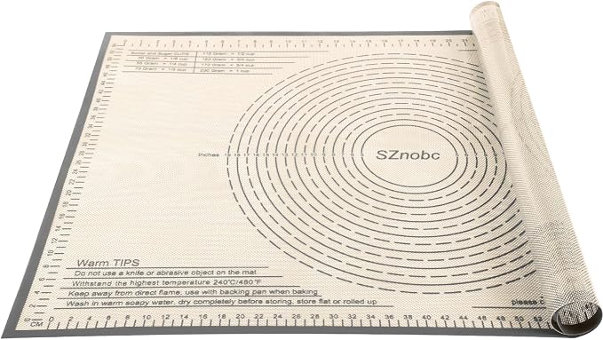 Silicone Pastry Mat 36X24 inch Baking mat Perfect for Dough, Pastry, Pie Crust, Fondant, Cookies, Bread, Pasta/Pizza,Pastry Board, Kitchen Counter Mat
