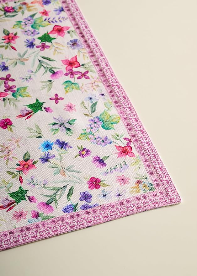 Maison d' Hermine Placemats Set of 4 Reusable 100% Cotton (13"x19") | Cloth Place Mats Washable Table Mats for Kitchen Dining Party Wedding Hotel Home Restaurant Spring Summer - Chardon