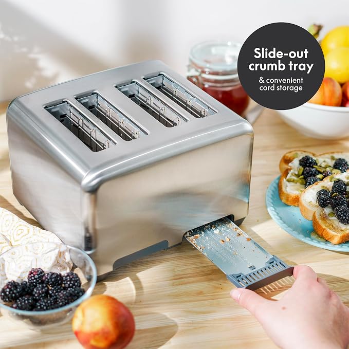 bella 4 Slice Toaster, Extra Wide Slots, Stainless Steel