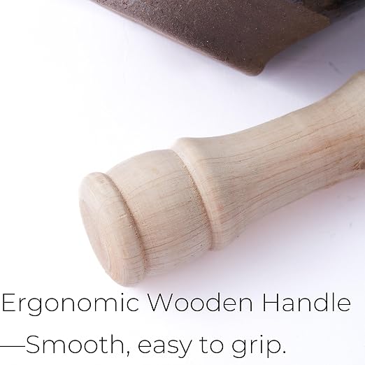 Thai Mortar and Pestle Set, Clay Bowl with Wooden Pestle | Small Traditional Set For Papaya Salad, Curry Paste, Herbs, Spices And Thai-Style Food Preparation