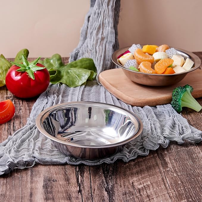 Tioncy 10 Pack Small Stainless Steel Mixing Bowls, 3/4 Quart Prep Bowl