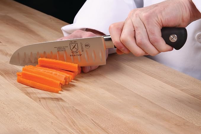 Mercer Culinary M20707 Genesis 7-Inch Santoku Knife,Black