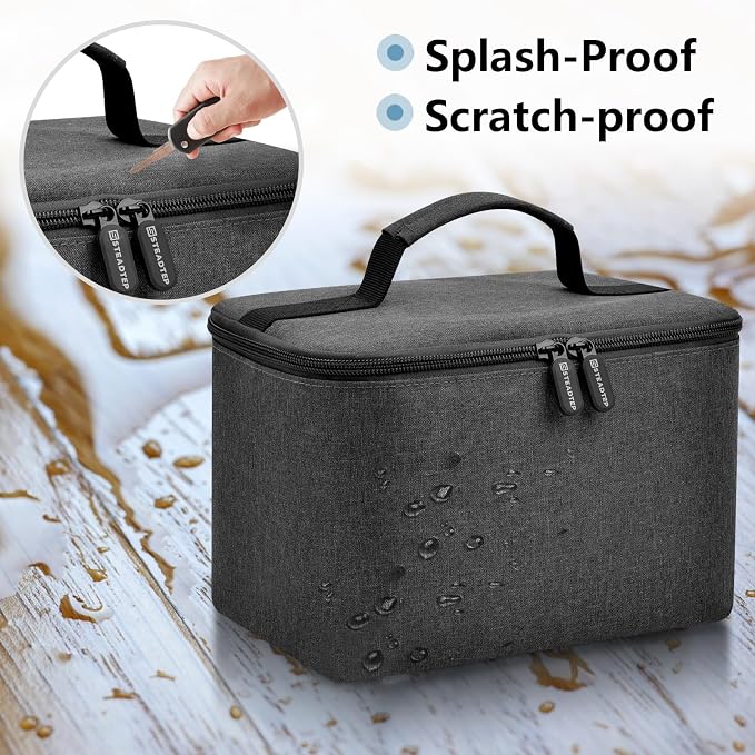 Hand Mixer Storage Case for KitchenAid 5, 6, 7 and 9 Speed Mixers | Portable Design With Carry Handle For Home Bakers, Kitchen Storage, Baking Classes And Travel, Grey - Case Only