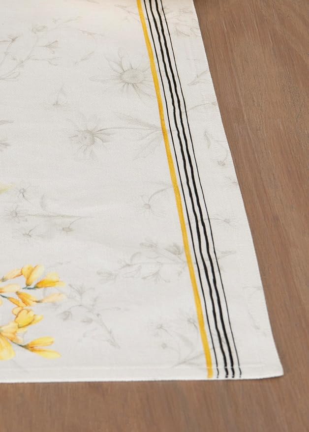Maison d' Hermine Placemats Set of 4 Reusable 100% Cotton (13"x19") | Cloth Place Mats Washable Table Mats for Kitchen Dining Party Wedding Hotel Home Restaurant Spring Summer - Candice