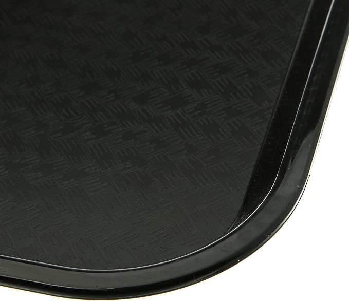 Carlisle FoodService Products Café Cafeteria Tray, Fast Food Tray for Restaurant or Commercial Use, 14" x 18", 12 Count, Black