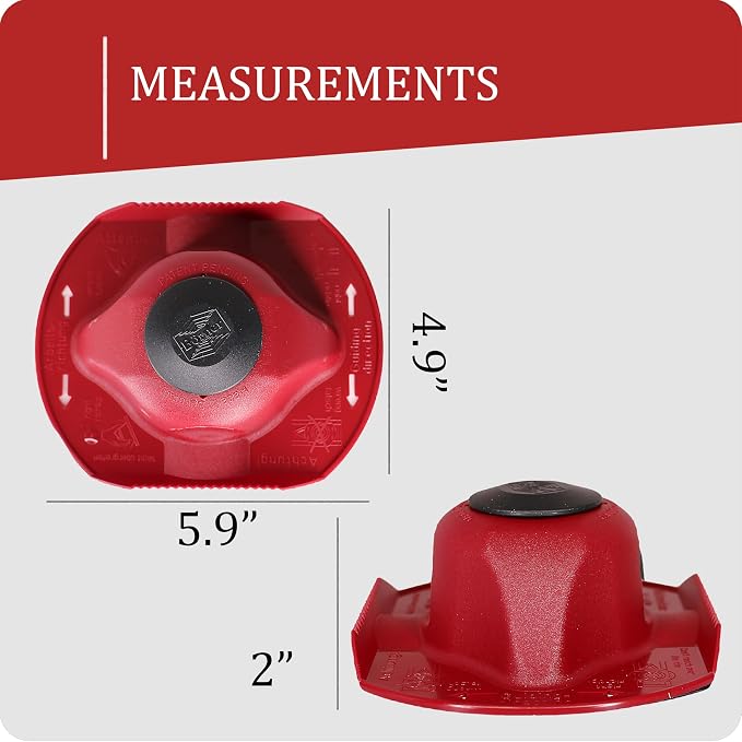 Borner by Reston Lloyd Food Safety Holder for Mandoline Slicers, Cutters & Graters, Protective Finger Guard for Safe Slicing & Grating, Made in Germany, Red