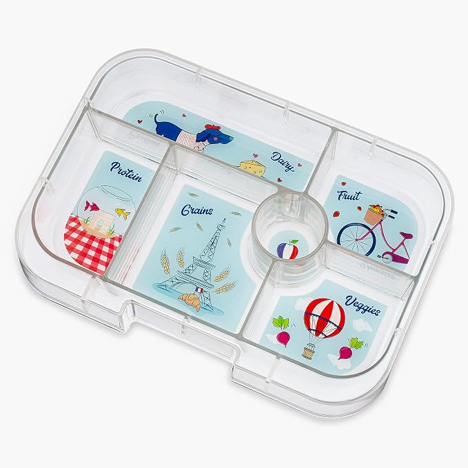 Yumbox Original Leakproof Bento Box, 6 Compartments, Power Pink Paris | Built-In Dip Well | Easy-Open Single Latch | Removable Tritan Tray | Fits Most Lunch Bags | Dishwasher-Safe Tray