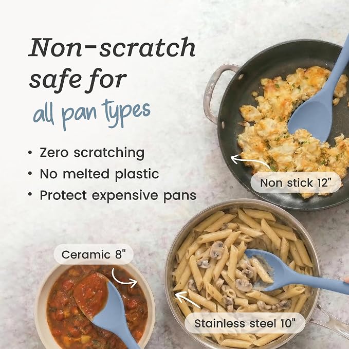 StarPack XL Spoonula The All-Rounder 13.5 Inch - LFGB Silicone Spoon Spatula, 600°F Heat Resistant, BPA-Free - One-Piece Seamless, Dishwasher Safe - for Nonstick Cookware and