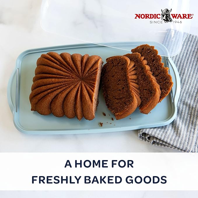 Nordic Ware Loaf Cake Keeper, Blue,12.8" L x 7.3" W x 4.6" H (Pack of 3)